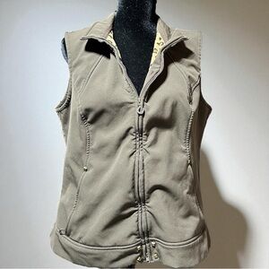 Ariat Brown Fleece Vest 2XL – Leopard Lining, Horseshoe Zipper Pulls